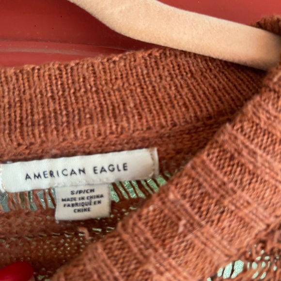 American Eagle Outfitters Warm Brown Cropped Sweater - Picture 4 of 7